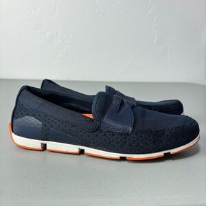 SWIMS Breeze Men's Blue Navy Penny Loafers Boat Shoes Water Size 8 Slip On